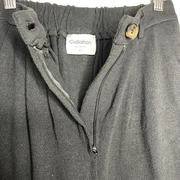 Callahan Knitwear Womens Straight Skirt Size XS Black Pleated Front Elastic NWT - Picture 4 of 6
